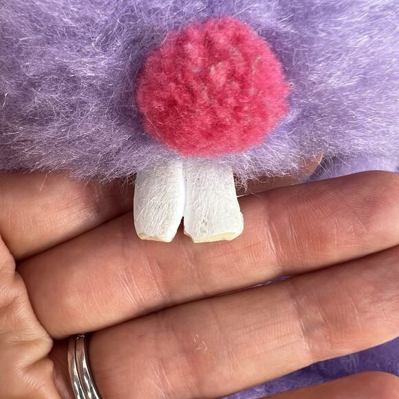 Vintage 70s Purple Rabbit Hand Puppet Buck Teeth Crazy Easter Bunny Long Ears - Picture 4 of 9